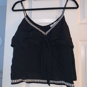 Black tank top with tie